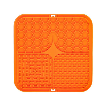 Silicone Dog Lick Mat Slow Feeder Bath Distraction Training Feeding Mat