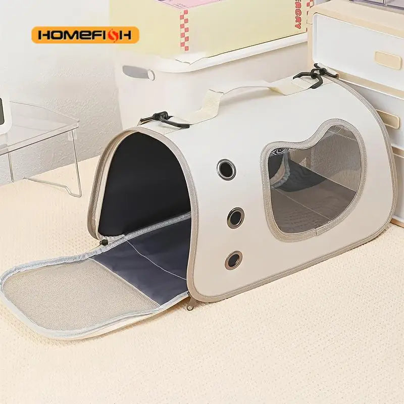 Portable Pet Carrier Bag Foldable Breathable Dog Cat Shoulder Bag