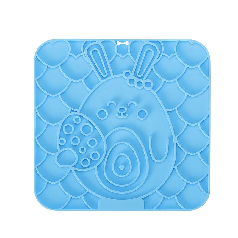 Silicone Dog Lick Mat Slow Feeder Bath Distraction Training Feeding Mat