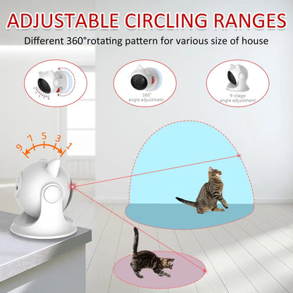 Automatic Cat Laser Toy Rechargeable Interactive Motion Activated Pet Toy