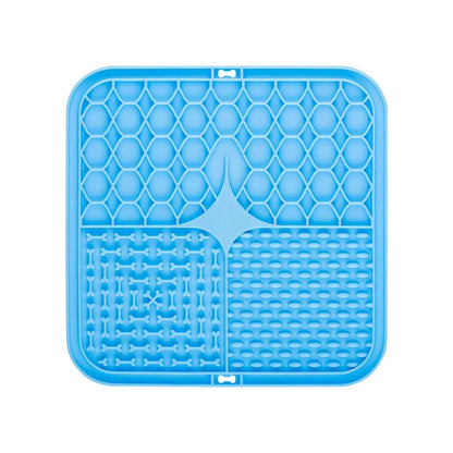 Silicone Dog Lick Mat Slow Feeder Bath Distraction Training Feeding Mat