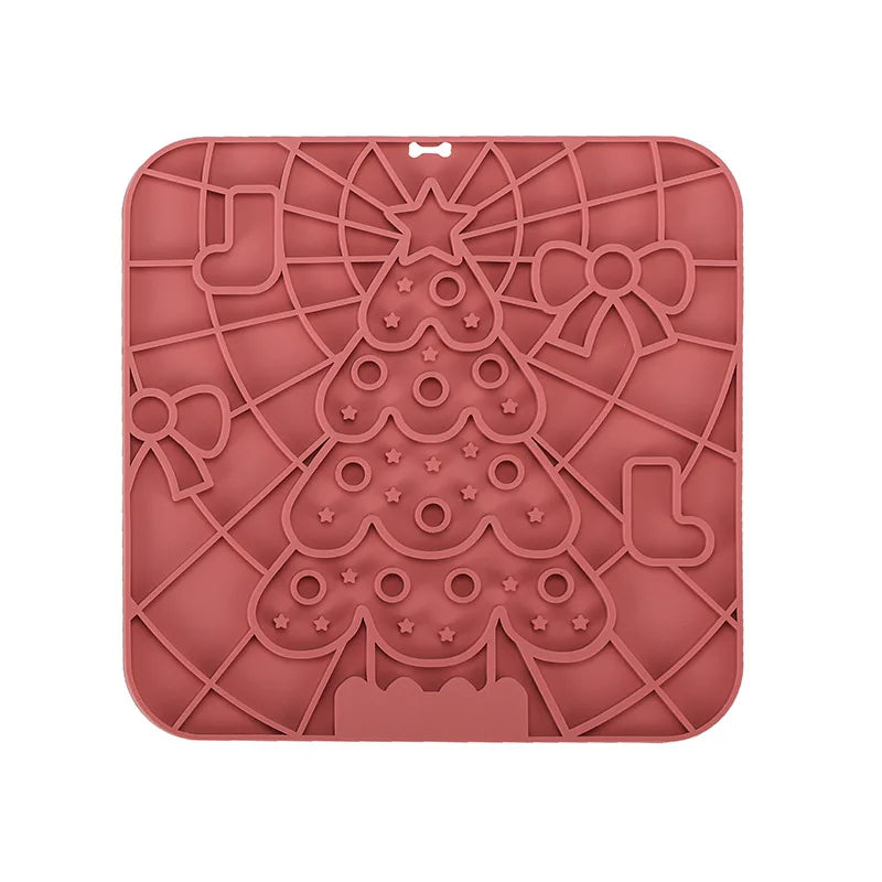Silicone Dog Lick Mat Slow Feeder Bath Distraction Training Feeding Mat