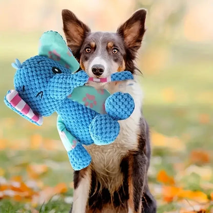 Squeaky Plush Dog Chew Toy Bite Resistant Interactive Puppy Toy