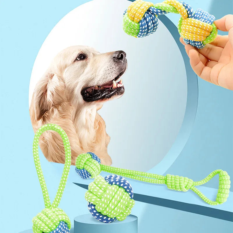 Durable Cotton Rope Dog Toy – Chew, Tug & Dental Cleaning Toy for Dogs