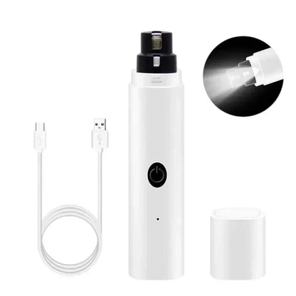 Electric Dog Nail Grinder Rechargeable Pet Nail Clipper with LED Light