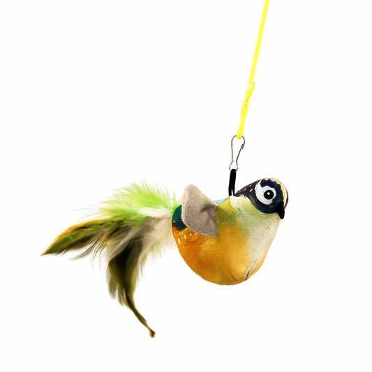 Interactive Chirping Bird Cat Toy Realistic Sound Plush Cat Toy